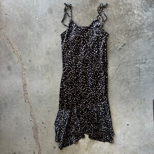 Storets Slip Dress Women's Sz Small Black White Star Print Cocktail Party Event